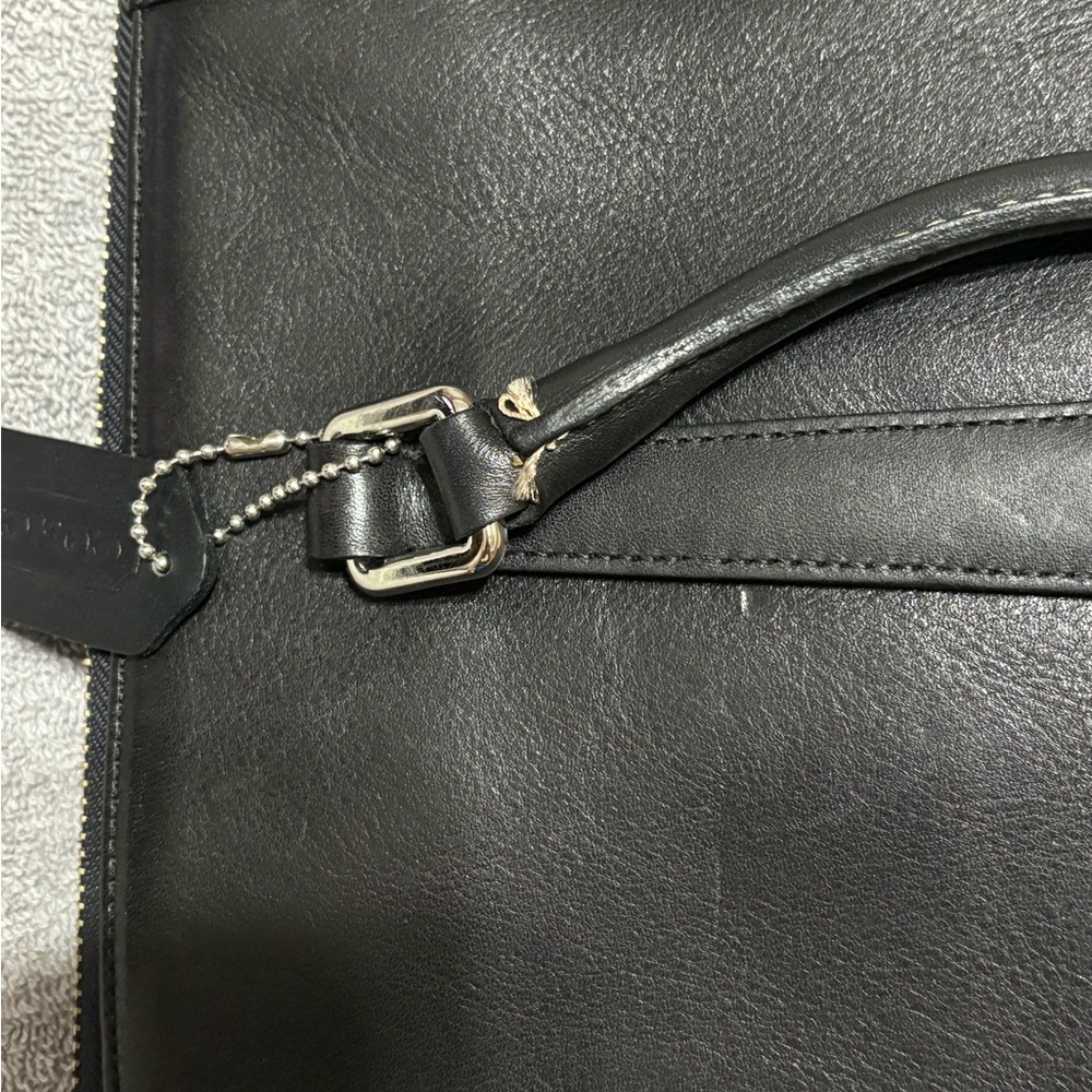 Vintage Black 9420 Coach Bonnie zip leather satchel - Picture 9 of 10